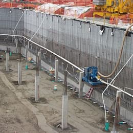 Groundwater seepage investigation at a construction site.